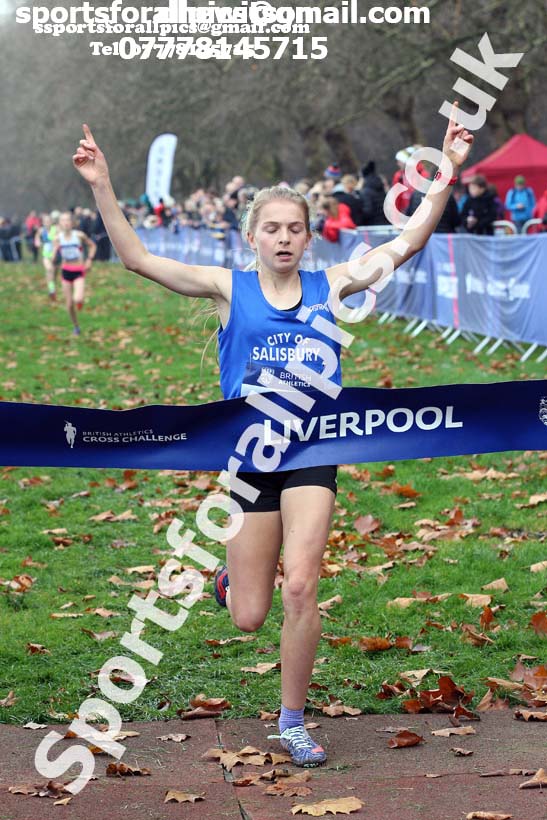 Girls under-15s British Athletics Liverpool Cross Challenge, Sefton Park, Liverpool. Photo:  David T. Hewitson/Sports for All Pics